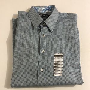 Nick Graham Long Sleeve Dress Shirt: LT Navy